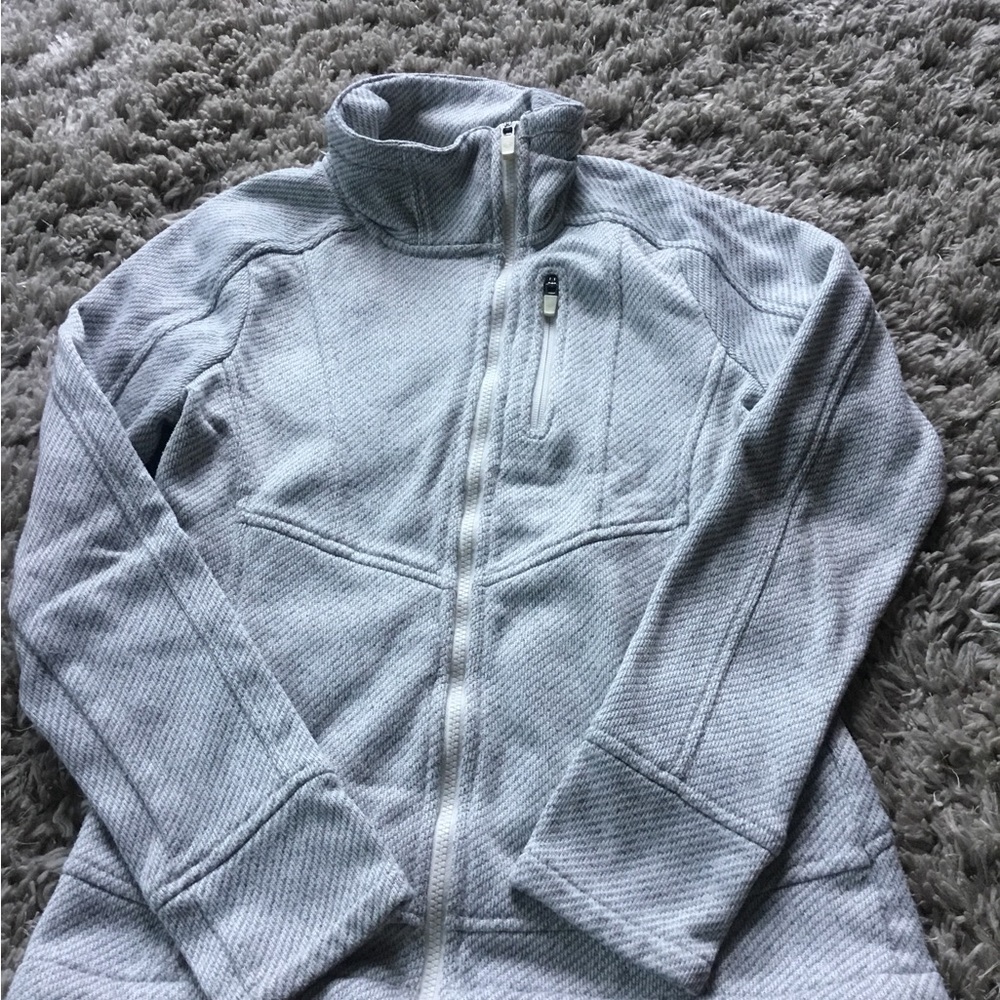 Athleta Gray Ski Jacket High Collar Full-Zip - image 2